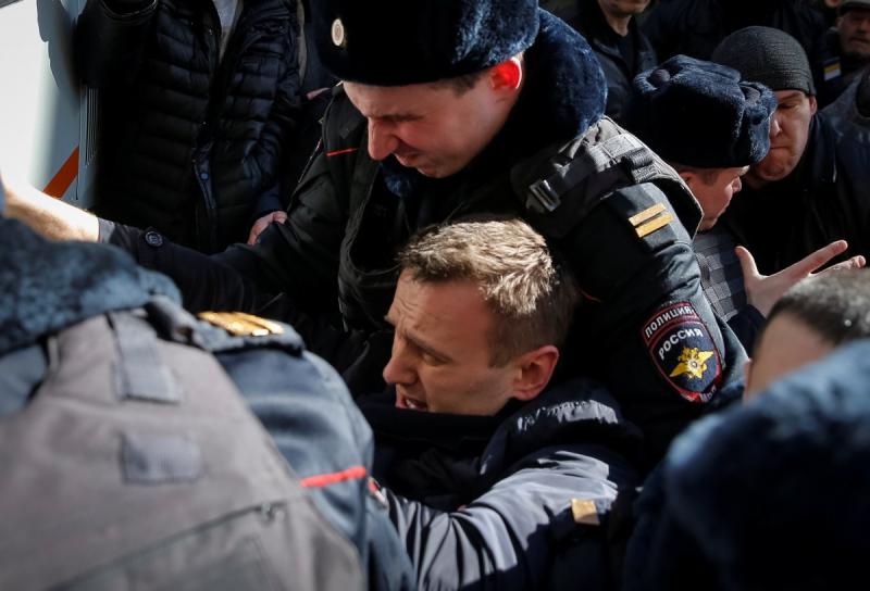 У Москві число затриманих на мітингах перевищило тисячу осіб