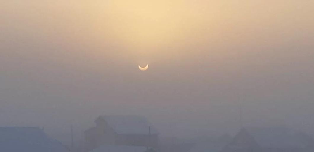 Затемнення Сонця 6 січня, Таттинский улус в Республіці Саха (РФ) / фото соцмережі