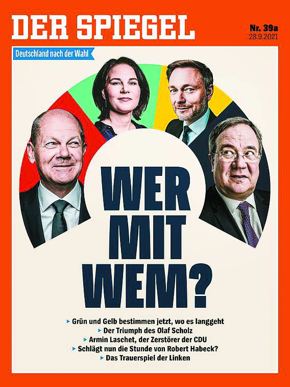 Обкладинка післявиборчого номера німецького журналу Der Spiegel. “Хто з ким?” – відповідь на це запитання знайти нелегко... Фото spiegel.de