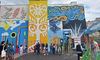 У Львові біля дитячого майданчика намалювали 20-метровий стінопис (ФОТО)