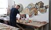 У Львові відновлюють мозаїчне панно на Володимира Великого (ВІДЕО)