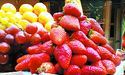 Іспанська полуниця — 150 гривень, ревінь — по 12