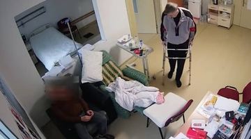 Міхеїл Саакашвілі у лікарні. Скрін із відео