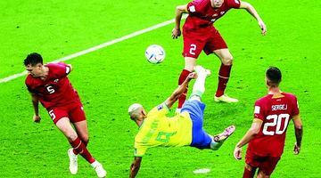 Один із найкрасивіших голів Мундіалю забив у ворота сербів бразилець Рішарліссон. Фото сhampionat.com