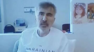 Скрін із відео Міхеїла Саакашвілі, який перебуває у лікарні