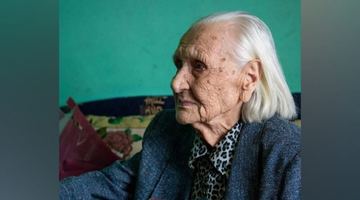 Євдокія Рафальська у день, коли їй 100 років виповнилось. Фото пресслужби Трускавецької міськради.