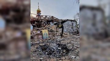 Церква пошкоджена росіянами. Фото: Суспільне Запоріжжя