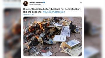 Спалені книжки: так виглядає «денацифікація» України від росіян