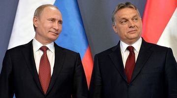 володимир путін і прем’єр Угорщини Віктор Орбан. Фото із мережі