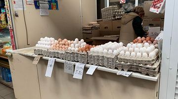 В середньому ціна яєць коливається від 5,3 грн за штуку до 5,80. Фото автора