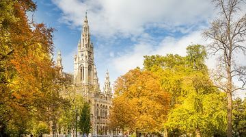 Ратуша австрійського Відня, який визнано найкращим містом Європи для життя, зустрічає прекрасну "золоту" осінь... Фото wien.gv.at.
