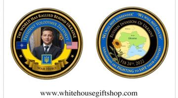 У США виготовили дві пам'ятні монети на підтримку України та Зеленського