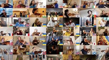 На підтримку України 94 скрипалів світу зіграли українську народну пісню